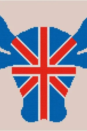 Compra Oggi Stesso kit ricamo a punto croce - Mucca England - Points de repère