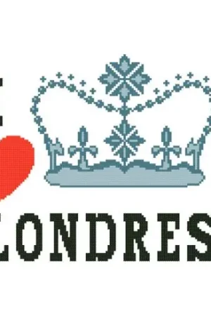 kit ricamo a punto croce - I love London - Points de repère Ordina Subito