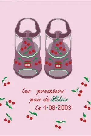 kit ricamo a punto croce - Primo passo girl - Points de repère Compra Adesso