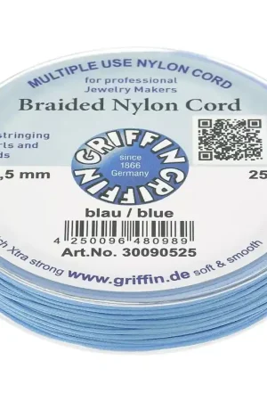 A Buon Prezzo Fil de jade / Fil nylon tressé européen Griffin 0.5 à 0.8 mm Blue x25m