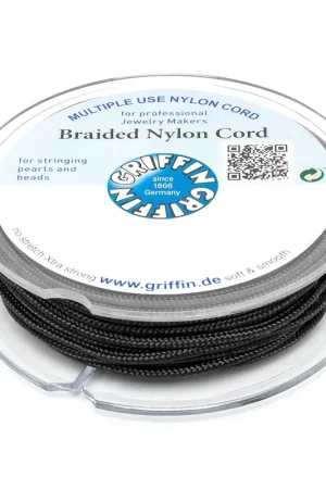 Fil de jade / Fil nylon tressé européen Griffin 0.5 à 0.8 mm Black x25m Prezzo Scontato