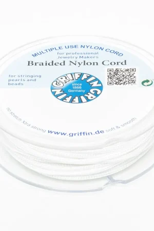 Compra Online Fil de jade / Fil nylon tressé européen Griffin 1 mm White x25m