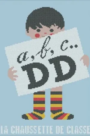 Promozione kit ricamo a punto croce - Calzino DD - Points de repère
