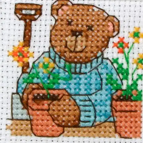 Offerta Lampo kit ricamo a punto croce - Giardiniere - Anchor