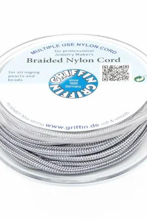 Ultima Occasione Fil de jade / Fil nylon tressé européen Griffin 1 mm Dark Grey x25m