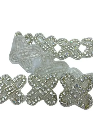 Soddisfatti O Rimborsati 10 Cm Applicazione Patch Argento Termoadesiva Pietre Strass Incastonate 4x4 Cm