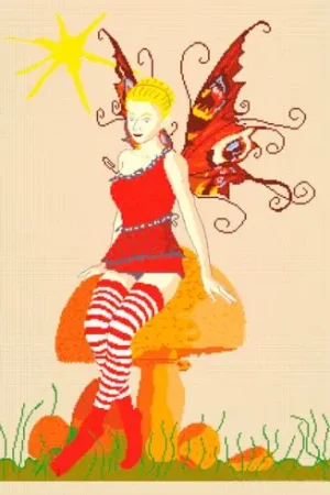 kit ricamo a punto croce - Fata seduta - Anagram Promo Stagionale