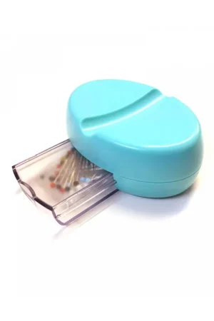 Saldi Puntaspilli Magnetico Turchese e Cassettino con 25 Spilli