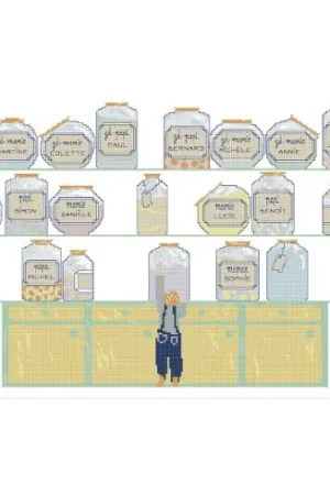 Offerta Speciale kit ricamo a punto croce - Bambini vasetti magici - Aux 4 points du monde