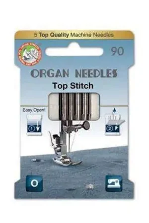 Aghi Top Stitch da 90 per Macchina da Cucire, EcoPack da 5 Aghi Sconto