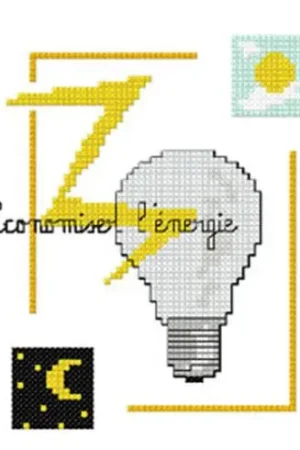 kit ricamo a punto croce - Economizzare l'energia - Aux 4 points du monde Bestseller