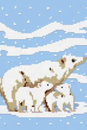 kit ricamo a punto croce - Gli orsi - Carré d'as Sconto