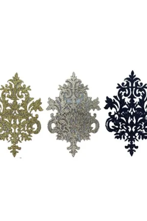 Applicazione termoadesiva lurex ritagliata patch 9 x 6 cm Nuova Collezione