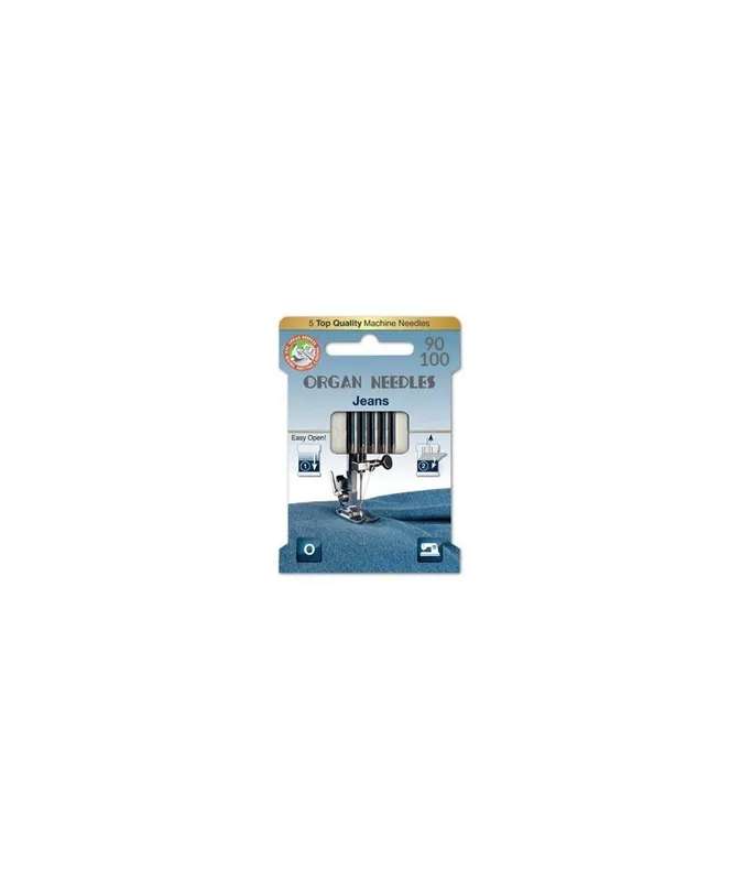 Aghi Jeans misti 90-100 per Macchina da Cucire, EcoPack da 5 Aghi Occasione