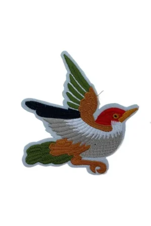 Applicazione Termoadesiva Ricamo Uccello Volante Alto 12 Cm Spedizione Espresso