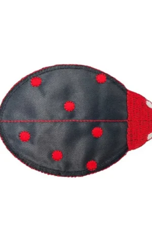 Applicazione Termoadesiva Patch Coccinella Tessuto Raso Lucido Ricamo Pois Rosso 95x65 Mm Prezzo Scontato