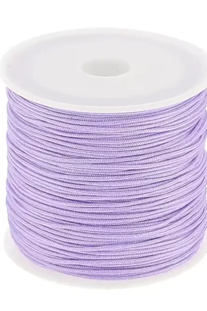 Subito Disponibile Fil de jade / Fil nylon tressé 0.8 mm Lilas x50 m
