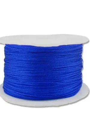 Fil de jade / Fil nylon tressé 0.8 mm Bleu Electrique x50 m Non Perdere