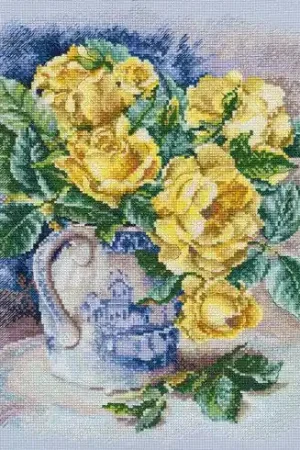 Più Venduto kit ricamo a punto croce - Rose gialle - RTO