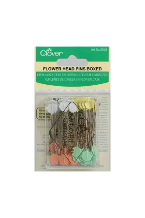 Offerta Lampo Clover, Spilli Testa A Fiore Rosa In Scatola - 100 Pz