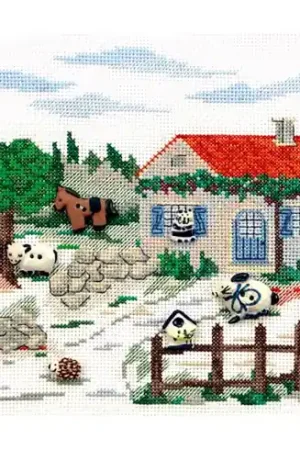 kit ricamo a punto croce - In campagna - Luc Créations Pagamento Sicuro