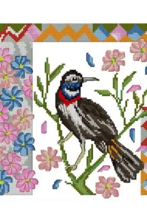 Acquista Ora kit ricamo a punto croce - Gola-blu a specchio - Luc Créations