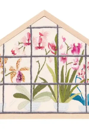 Spedito Oggi Kit da Ricamo Casa di Legno - Orchidee - Rico Design
