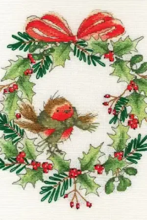 Offerta kit ricamo a punto croce - Corona del pettirosso - Bothy Threads