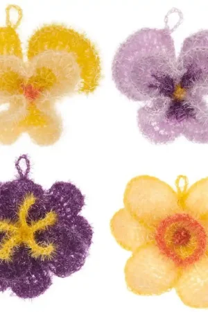 Vendita Finale Kit de Ganchillo Bubble - Esponjas de Baño Flores de Primavera - Rico Design