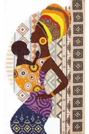 Kit per ricamo a punto croce con perline - Fiore del deserto - Charivna Mit Prezzo Basso