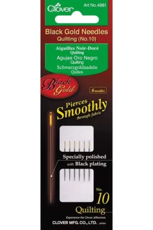 Promozione Esclusiva Clover, Aghi Neri Per Quilting n°10 - 6 pz