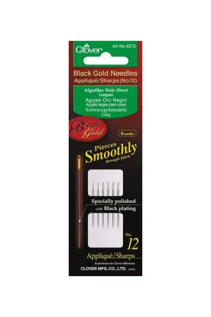 Clover, Aghi Neri Per Applique n° 12 - 6 pz Prezzo Di Fabbrica