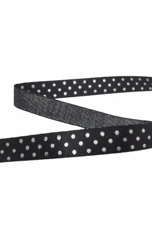 Bestseller Nastro Raso Stampa Pois Tinto Filo Alto mm 15