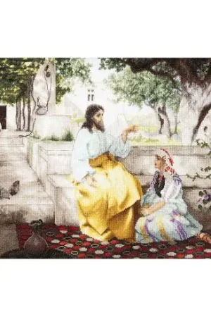 kit ricamo a punto croce - Cristo con Marta e Maria - Charivna Mit Nuova Collezione