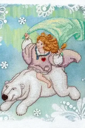 Saldi Kit per ricamo a punto croce con perline - Angelo disubbidiente, laluce polare - Charivna Mit