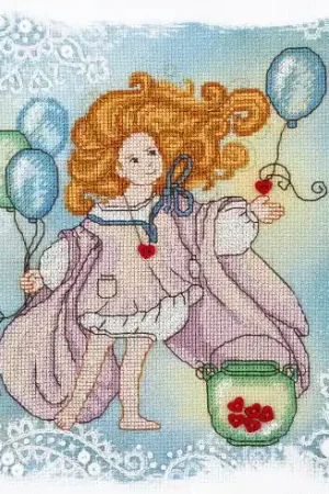 Kit per ricamo a punto croce con perline - Angelo disubbidiente, custodi dei cuori - Charivna Mit Consegna Rapida