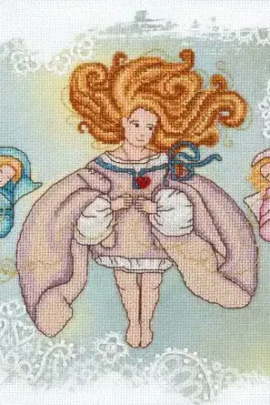 Kit per ricamo a punto croce con perline - Angelo disobbediente - la felicità della madre - Charivna Mit Offerta