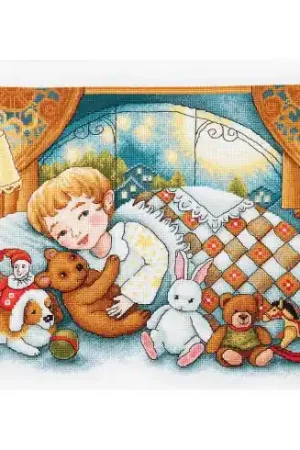 Direttamente Dal Produttore kit ricamo a punto croce - Buona notte - Charivna Mit