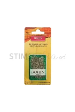 Direttamente Dal Produttore Bohin, Spilli senza Testa per Applique, in nikel da 14 x 0,60 mm - 500pz