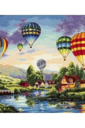 kit ricamo a punto croce - Splendore di mongolfiere - Dimensions Offerta Speciale