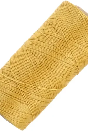 Compra Online Bobine de fil ciré Linhasita pour micro macramé 0.5 mm - Moutarde (1466) x335m