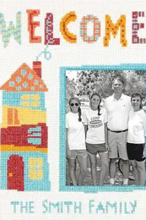 A Buon Prezzo kit ricamo a punto croce - Benvenuto a casa - Dimensions