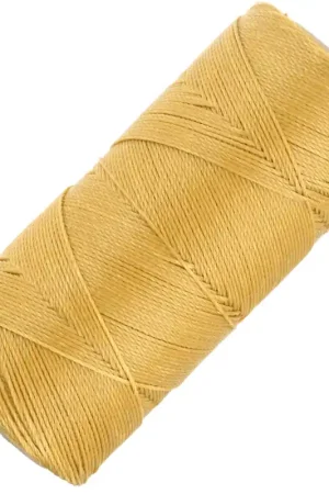 Bobine de fil ciré Linhasita pour micro macramé 0.75 mm Moutarde (1466) x228m Reso Gratuito