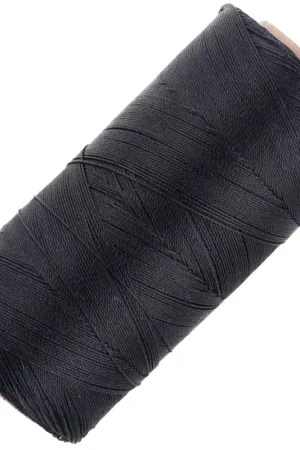 Solo Oggi Bobine de fil ciré Linhasita pour micro macramé 0.35 mm - Blue Black (73) x448m