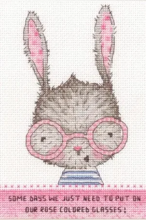 Offerta Speciale kit ricamo a punto croce - Occhiali rosa - Dimensions