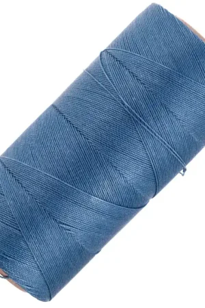 Bobine de fil ciré Linhasita pour micro macramé 0.35 mm - Denim Blue (119) x448m Pagamento Sicuro