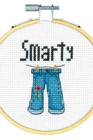 Kit per ricamo a punto croce con tamburo - Pantalone - Dimensions Esclusivo