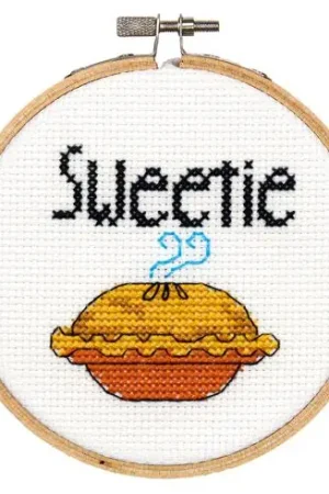 Must-Have Kit per ricamo a punto croce con tamburo - Buono torta - Dimensions