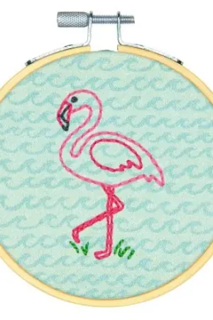 Kit per ricamo a tamburo - Piacere di fenicotero - Dimensions Must-Have