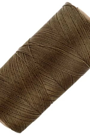 Ultima Occasione Bobine de fil ciré Linhasita pour micro macramé 0.35 mm - Kaki (222) x448m